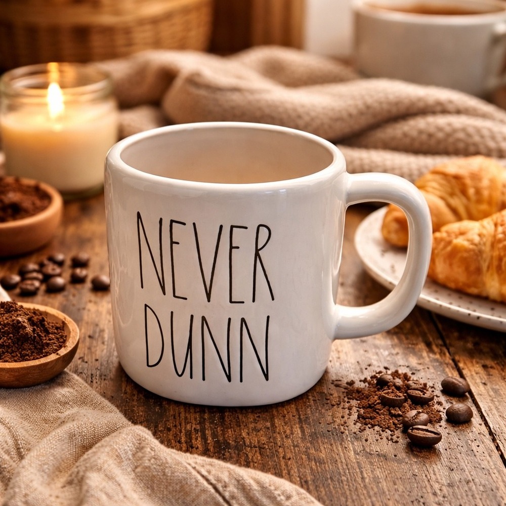 Rae Dunn Mug Unisex OS White Farmhouse NEVER‎ DUNN Artisan Collection Magenta LL
